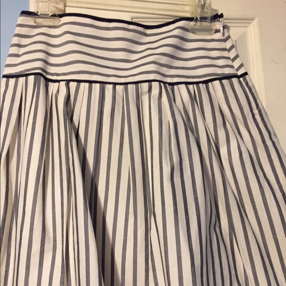 Ann Taylor Navy Stripe Skirt